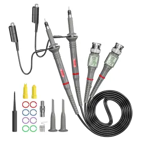 Goupchn P6100-2 Universal P6100 Oscilloscope Clip Probes 100mhz With Accessories Kit 1x