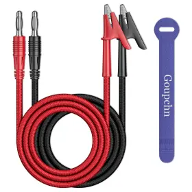 Goupchn P70056c-200bm 4mm Banana Plug To Alligator Clip Braided Test Leads Corcodile Cable Wir