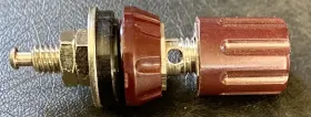 Grayhill 29-1r Binding Post Dark Red Lot Of 5 Grayhill 29-1r Binding Post Dark Red Lot Of 5