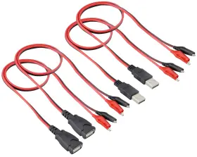 Hcfeng Hf-dc51-0002 Usb To Alligator Clip Adapter Cable Jumper Probe Male And Hcfeng Hf-dc51-0002 Usb To Alligator Clip Adapter Cable Jumper Probe Male And