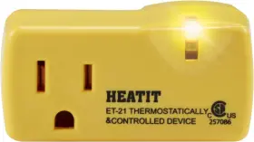 Heatit Et-21 Freeze Thermostatically Controlled Outlet On At 38f /off Heatit Et-21 Freeze Thermostatically Controlled Outlet On At 38f /off