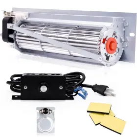 Hiorucet 02-fk24-k Fk24 Fireplace Blower Fan Power Cord Thermostat Rheostat