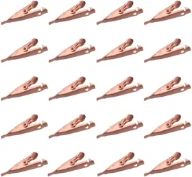 Hobbyin Feba1b01/ivm0o 20pcs Micro Toothless Alligator Test Clips Copper Plated Electrical