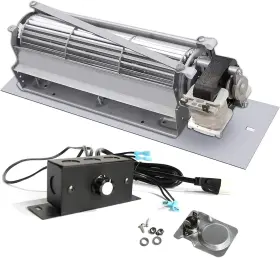 Hongso 744960731832 Fk24 Replacement Fireplace Blower Fan Kit For Majestic Vermont Silver