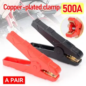 Hormy Ujtydh-856 2pcs Heavy Duty Car Battery Clip Cables Alligator Clips Charger Clamp Tool Set Hormy Ujtydh-856 2pcs Heavy Duty Car Battery Clip Cables Alligator Clips Charger Clamp Tool Set