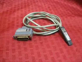 Hp 15406a Hewlett Packard Clock Probe Cable Gold 15 Pin Plug Hp 15406a Hewlett Packard Clock Probe Cable Gold 15 Pin Plug