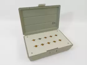 Hp 16345a 4193a Probe Type Calibration Box Set Fixture Good Condition