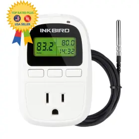 Inkbird 13.5a C206t 1500w Heat Mat Temperature Controller Day And Night Thermostat