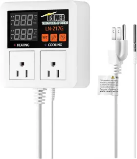 Ipower 840166256145 Digital Temperature Controller Brewing Breeding Fermenter Greenhouse