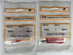 Itt Pomona 3502 Electronics Banana Plug Isolated Quantity 2 Itt Pomona 3502 Electronics Banana Plug Isolated Quantity 2