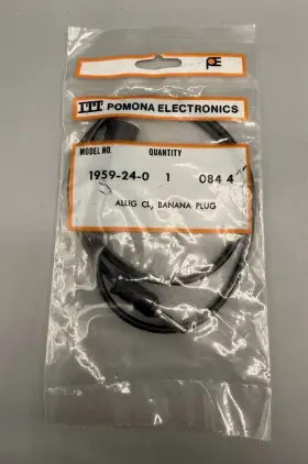 Itt Pomona Electronics 1959-24-0 Alligator Clip To Banana Plug Test Leads Lot Of 2 New