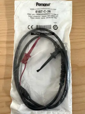 Itt Pomona Electronics 5187-c-36 Bnc M To Minigrabber Cable