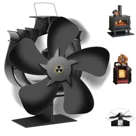 Juoifip Blfs-ytk01 Upgraded Heat Powered Wood Stove Fan 60 Left-right Large Black Juoifip Blfs-ytk01 Upgraded Heat Powered Wood Stove Fan 60 Left-right Large Black