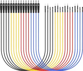 Kawish 739804995709 Banana Plug Jumper Wires Kit 16pcs 4mm Stackable Breadboard Test Lead M