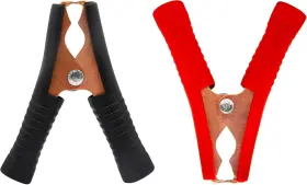 Lemeng 43237-2 Cerrxian 2 Piece 90mm Long Battery Alligator Clips Black Red 100a Insulated Re