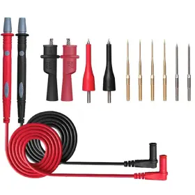 Maideli Am0001mdl 12pcs Multimeter Test Leads Set Cat Iii 1000v 20a With Alligator Clips/needle