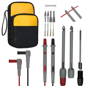 Makeitpro 13in1probes Multimeter Automotive Test Leads Kit With Soft Carrying Case Wire Piercing Cl