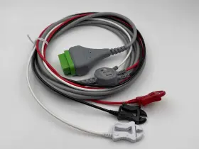 Medten 423006-p Compatible 3-lead One-piece Ecg Cable With Grabber/pinch End Aha Medten 423006-p Compatible 3-lead One-piece Ecg Cable With Grabber/pinch End Aha