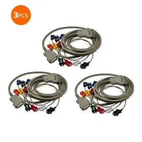 Medten 45508-p 3x Compatible 10-lead Diagnostic Ekg One-piece Ecg Cable With Grabber/pinch End Medten 45508-p 3x Compatible 10-lead Diagnostic Ekg One-piece Ecg Cable With Grabber/pinch End
