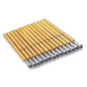 Meetoot 744110329629 100pcs P75-e2 Spring Test Probe Pogo Pin 1.3mm Dia 1.02mm Thimble 16.5mm Length