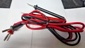 Micronta 278-704 Vintage Test Leads Red Black Straight Banana Plug 1200v Micronta 278-704 Vintage Test Leads Red Black Straight Banana Plug 1200v