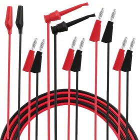 Micsoa Am-mic033 Multimeter Leads - Alligator To Banana Plugs And Mini Hooks Set 3 Pair