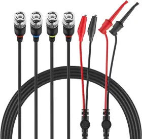 Micsoa Am-mic037 Oscilloscope Probes - Bnc To Alligator Clips Mini Test And Cables 3 Pa