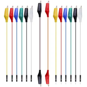 Minidodoca 754422209250 Alligator Clip Test Leads Jumpers - Gator To Male And Female Jumper Wires For