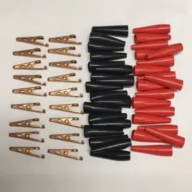 Mueller Bu-30-c Bu30c Copper Mini Alligator Clips 18 With Red And Black Insulators