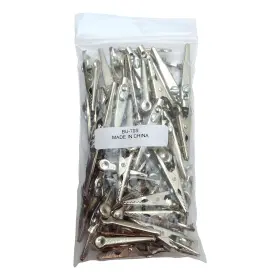 Mueller Bu-70s Lot Of 50 Nickel-plated Steel Alligator Clip Crimp 5a 16awg Mueller Bu-70s Lot Of 50 Nickel-plated Steel Alligator Clip Crimp 5a 16awg