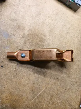 Mueller Sc-11c Heavy Duty Test Clip 200 Amp Rated Jaw Opening 1-5/8 Inch Copper