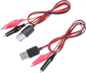 Noyito Noacusb4879 Alligator Clip To Usb Male Test Wire Adapter Red Black Cli Noyito Noacusb4879 Alligator Clip To Usb Male Test Wire Adapter Red Black Cli