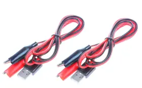 Noyito Nocpbl02 Alligator Clip To Usb Male Test Wire Adapter Red Black Cli Noyito Nocpbl02 Alligator Clip To Usb Male Test Wire Adapter Red Black Cli