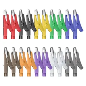 Peakelect P60001 Alligator Clips With Insulated Sheath 38mm Spring Clamps Crocodile 20pcs Peakelect P60001 Alligator Clips With Insulated Sheath 38mm Spring Clamps Crocodile 20pcs