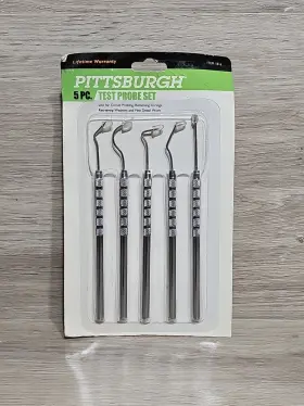 Pittsburgh 1816 5 Piece Stainless Steel Test Probe Set Hook And Pick New Sealed Pittsburgh 1816 5 Piece Stainless Steel Test Probe Set Hook And Pick New Sealed