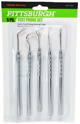 Pittsburgh 61872 5-pc Stainless Steel Test Circuit Probe Removing O-rings Pittsburgh 61872 5-pc Stainless Steel Test Circuit Probe Removing O-rings