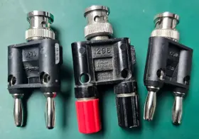 Pomona 1296-1270 Lot Of 3 Bnc Male To Dual Banana Plug Adapters 1270 1296
