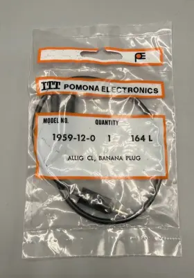 Pomona 1959-12-0 Lot Of 6 Itt Alligator Clip To Banana Plug Test Leads 12 Inch - New