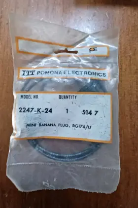 Pomona 2247-k-24 Electronics Mini Gold Dual Banana Plug Cable 24 Inch New Pomona 2247-k-24 Electronics Mini Gold Dual Banana Plug Cable 24 Inch New