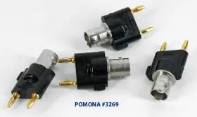 Pomona 2369-2370 7 Mini Banana Plug To Bnc F And M Adapters 2369 2370 Nos Pomona 2369-2370 7 Mini Banana Plug To Bnc F And M Adapters 2369 2370 Nos