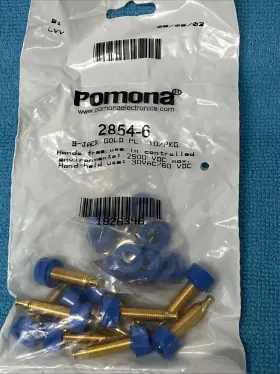 Pomona 2854-6 Gold Plated Blue Jack Tips Pack Of 10
