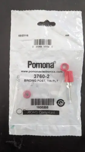 Pomona 3760-2 Red Binding Post Tin-plated Rohs Compliant Pomona 3760-2 Red Binding Post Tin-plated Rohs Compliant