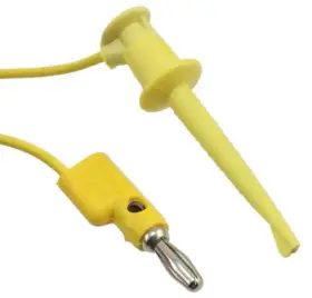 Pomona 3782-12-4 Minigrabber To Banana Plug Test Lead Yellow 12 Inch