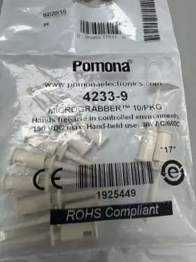 Pomona 4233-9 White Micrograbbers 10pkg New Old Stock Pomona 4233-9 White Micrograbbers 10pkg New Old Stock