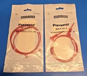 Pomona 4613-24-2 Two Tl4613-24-2 Micrograbber Test Clip Patch Cord Red Newsealed Pomona 4613-24-2 Two Tl4613-24-2 Micrograbber Test Clip Patch Cord Red Newsealed