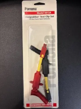 Pomona 5912a Maxigrabber Test Clip Set - Banana Jack To Alligator