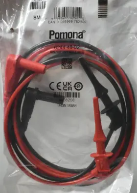 Pomona 6244-48-02 Minigrabber With Right Angle Test Lead Set Red/black Pomona 6244-48-02 Minigrabber With Right Angle Test Lead Set Red/black