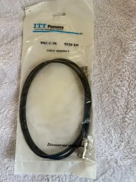 Pomona Bnc-c-36 Cable Assembly Coaxial Bnc To 3ft Gold Plated Center Pomona Bnc-c-36 Cable Assembly Coaxial Bnc To 3ft Gold Plated Center