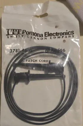 Pomona Electronics 3781-48-10 Patch Cord Black Mpn Electrical Test Lead Cable