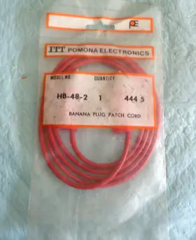 Pomona Hb-48-2 New In Pkg. Horizontal Stacking Banana Plug Patch Cord Red Pomona Hb-48-2 New In Pkg. Horizontal Stacking Banana Plug Patch Cord Red
